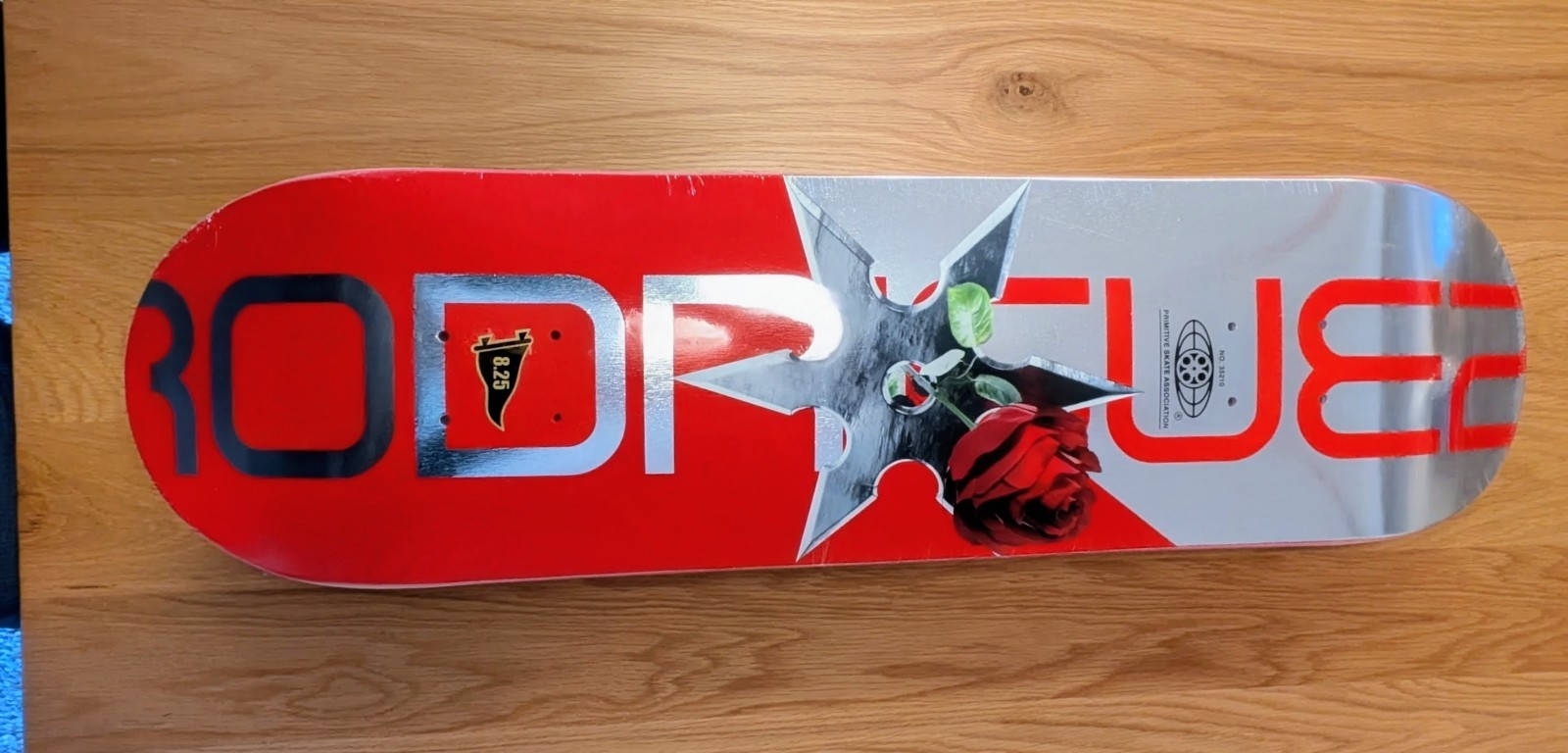 NEW Primitive Paul Rodriguez P-Rod "Threat" Deck - 8.25" - Sealed Chrome Foil