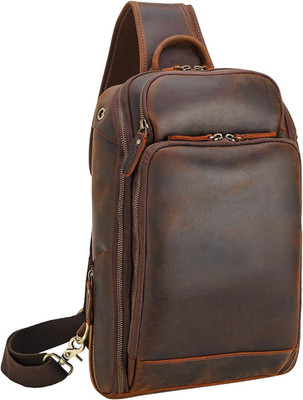Polare Modern Style Sling Shoulder Bag Men S Travel/Hiking Daypack with Full Gra