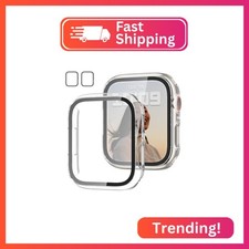 2 Pack Case with Tempered Glass Screen Protector for Apple Watch Series 3/2/1 38