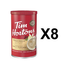 Tim Hortons French Vanilla Cappuccino Beverage Mix 454g Creamy Coffee (8 Packs)