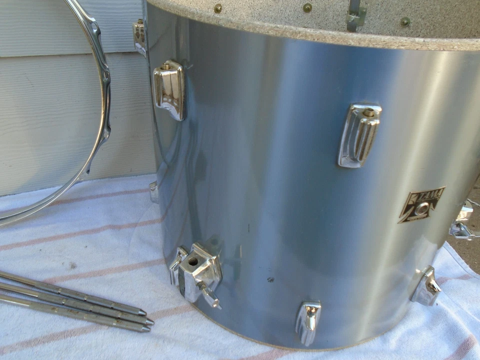 VINTAGE 1980's TAMA IMPERIALSTAR 16X18 FLOOR TOM ROYAL PEWTER-STEWART COPELAND! - Image 3 of 4