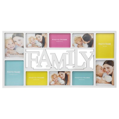 Northlight 28.75'' White Dual-Sized ''Family'' Picture Frame Collage Wall Decor