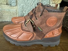 Polo Ralph Lauren Oslo High Waterproof Leather-Suede Boots Men's Size 12 NEW