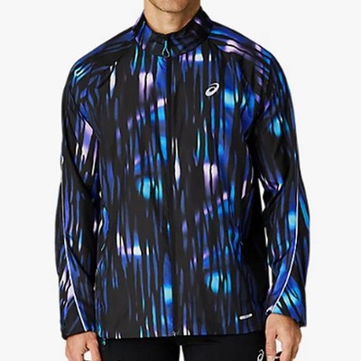 ASICS Road Lite Show Packable Jacket Men s Medium Reflective Running Blue