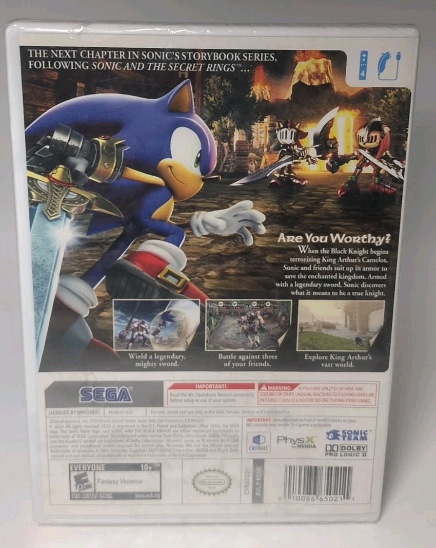 Sonic and the Black Knight (Nintendo Wii, 2009) for sale online | eBay