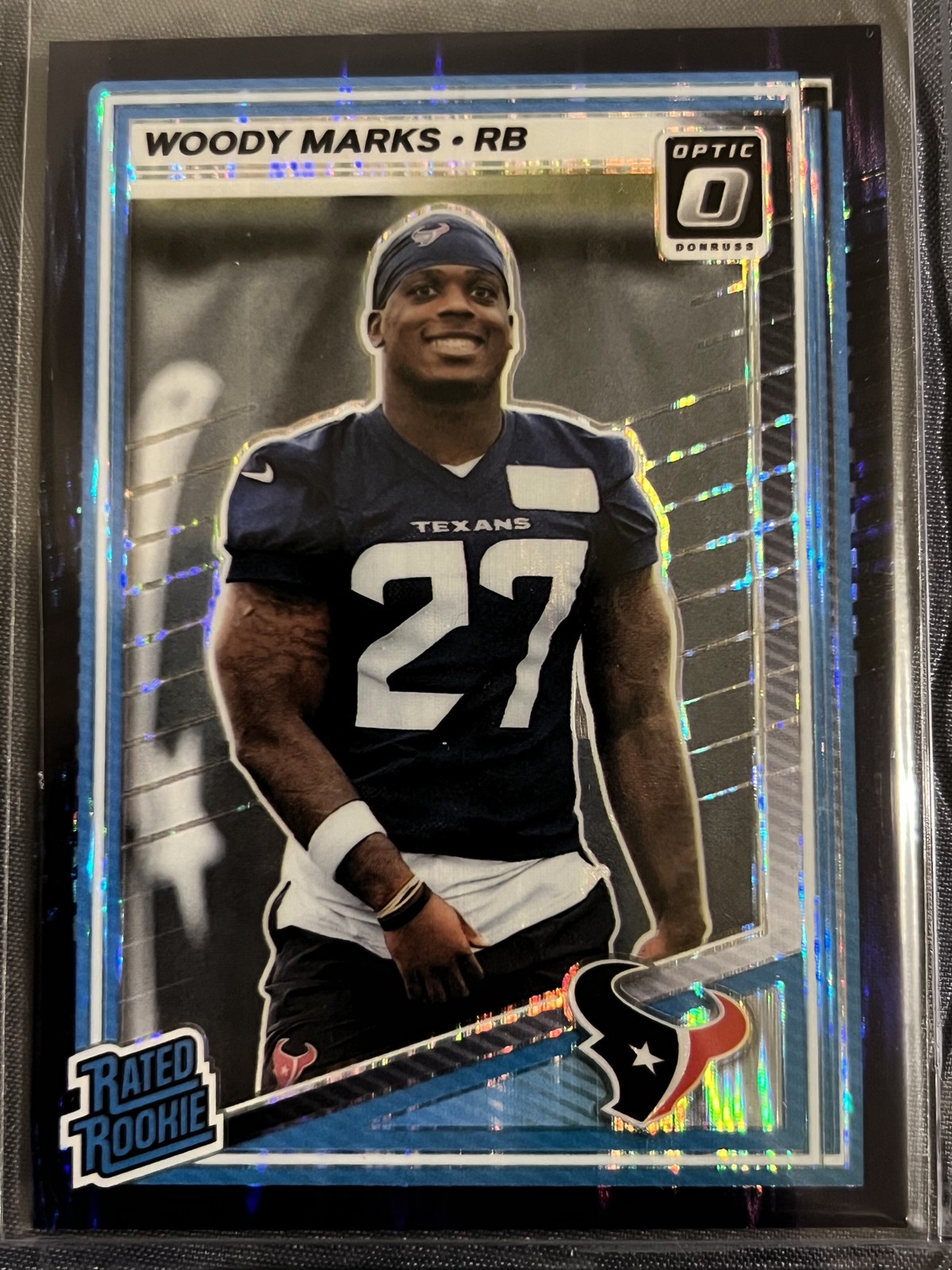 2025 Panini Donruss Optic - Rated Rookie Woody Marks #288 Purple Shock Prizm