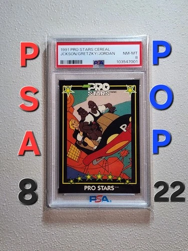 1991 Michael Jordan Bo Jackson Gretzky Pro Stars DIC Animation PSA 8 Low Pop