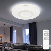 Wohnzimmerlampe Deckenleuchte Lampe Led Alu Weiß Cct Dimmbar Fernbedienung Rund