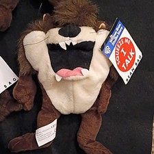 Warner Bros. Looney Tunes Taz Talking Bean Bag Plush 1997 Small