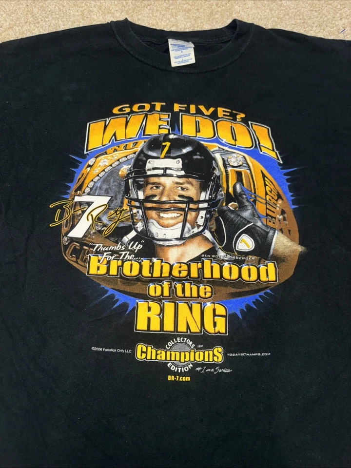 NFL Pittsburgh Steelers 2006 Edición Campeones Coleccionistas Grande Gráfico Camiseta Foto 4 de 4