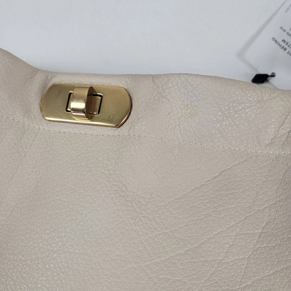 Bolso Bandolera Marni Hobo Cuero Crema Extra Grande Foto 2 de 4