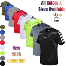 New Mens Breathable T Shirt Cool Dry Sports Performance Running Wicking Gym Top