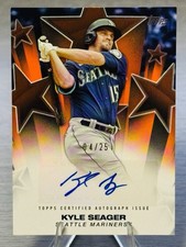🔱⚾️KYLE SEAGER 2025 Topps Baseball Stars Orange Foil SSP Auto /25 #MARINERS⚾️🔱