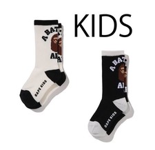 A BATHING APE BAPE KIDS COLLEGE SOCKS 1L70384001 z