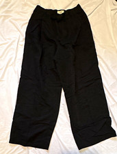 Vintage 90s GAP Women's 6 Black Pleated Wide-Leg Dress Pants Zip Fly 24" Inseam
