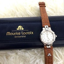 Maurice Lacroix Calypso Watch 35mm Quartz ETA Date 100m Silver Box Serviced