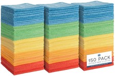 S T INC Microfiber Cleaning Cloth 150 Pack 11.5 x 11.5 Bulk Cleaning Cloth for