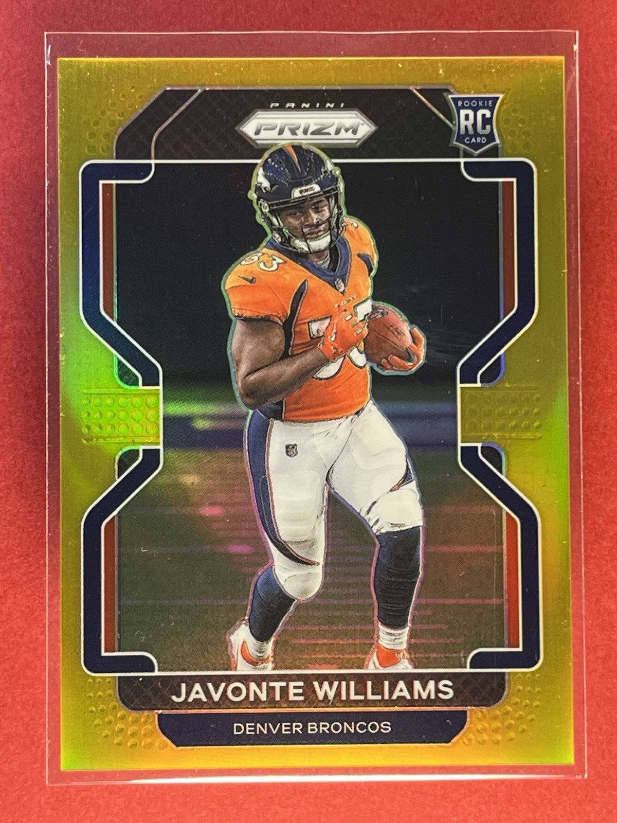 2021 Prizm Javonte Williams Gold Prizm Rookie Denver Broncos RARE /10 #345