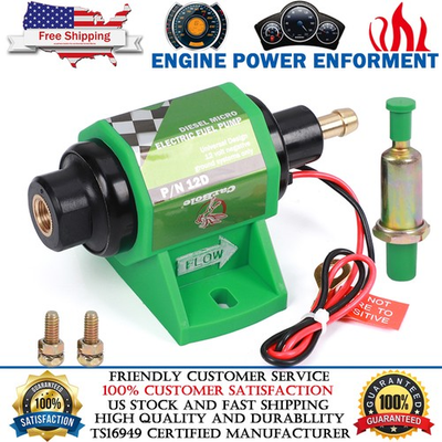 #ad Low Pressure 12D Electric Fuel Pump 35gph Free Flow For Diesel Engines 4 7 PSI $23.99