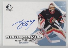 2024-25 SP Authentic Sign of the Times Anton Forsberg #SOTT-AF Auto 11jd