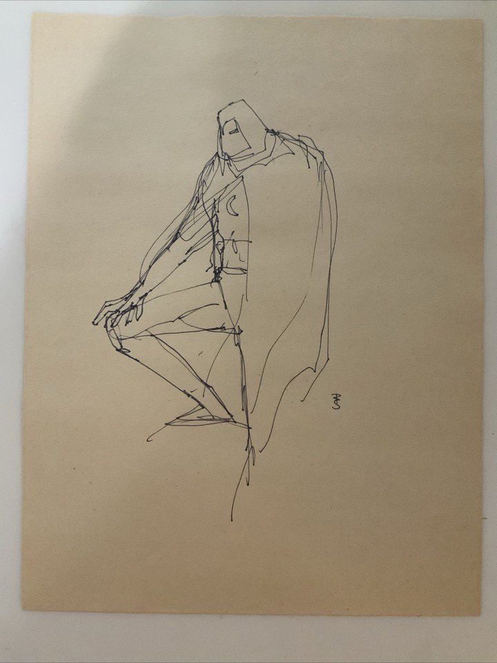 BILL SIENKIEWICZ MOON KNIGHT ORIGINAL ART DRAWING PAGE SKETCH MARVEL COMICS Comic Art