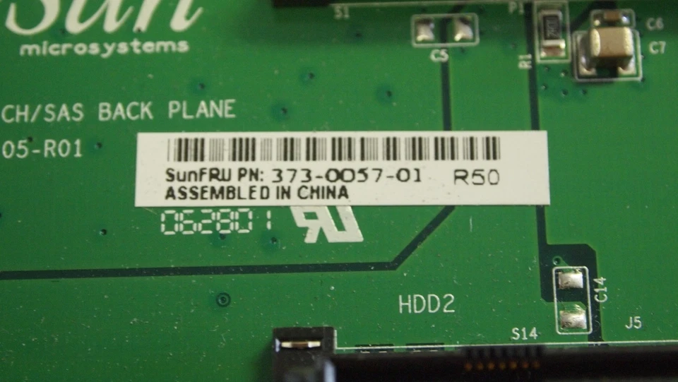 Sun Microsystems Ultra 20 M2 TF-PWA SAS SATA Disk Backplane Card Board 373-0057 - Image 2 of 2