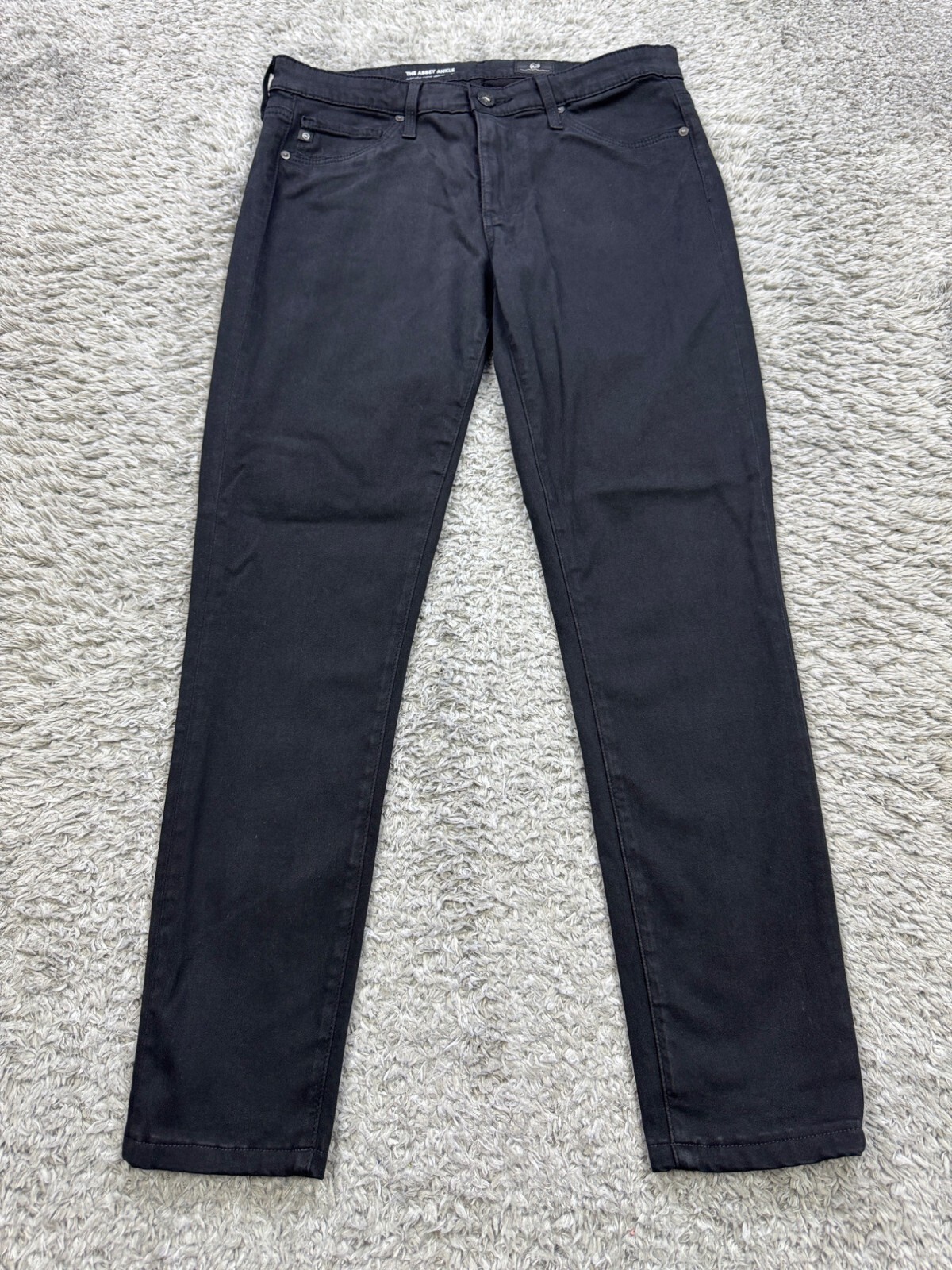 Adriano Goldschmied Jeans Women 27 Black Abbey Ankle Mid Rise Super Skinny Denim