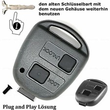 Toyota Yaris Corolla Avensis Rav  4 IV Celica 2 Tasten Schlüssel Ersatz Gehäuse 