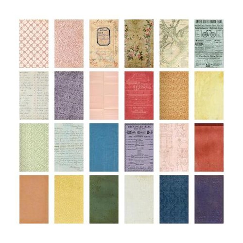Tim Holtz Idea-ology 6"x10" telones de fondo cartulina de doble cara 24 un. - Volumen #5 - Imagen 4 de 5