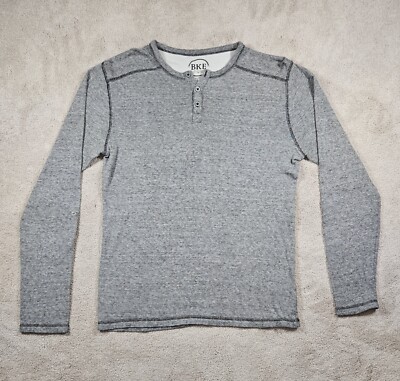 Buckle BKE Mens Size Medium Light Pullover Sweater Grey