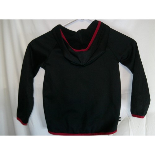 Reebok Hoodie Sweatshirt Pullover Activewear Black Red Trim Size 5/5T - Picture 2 of 3