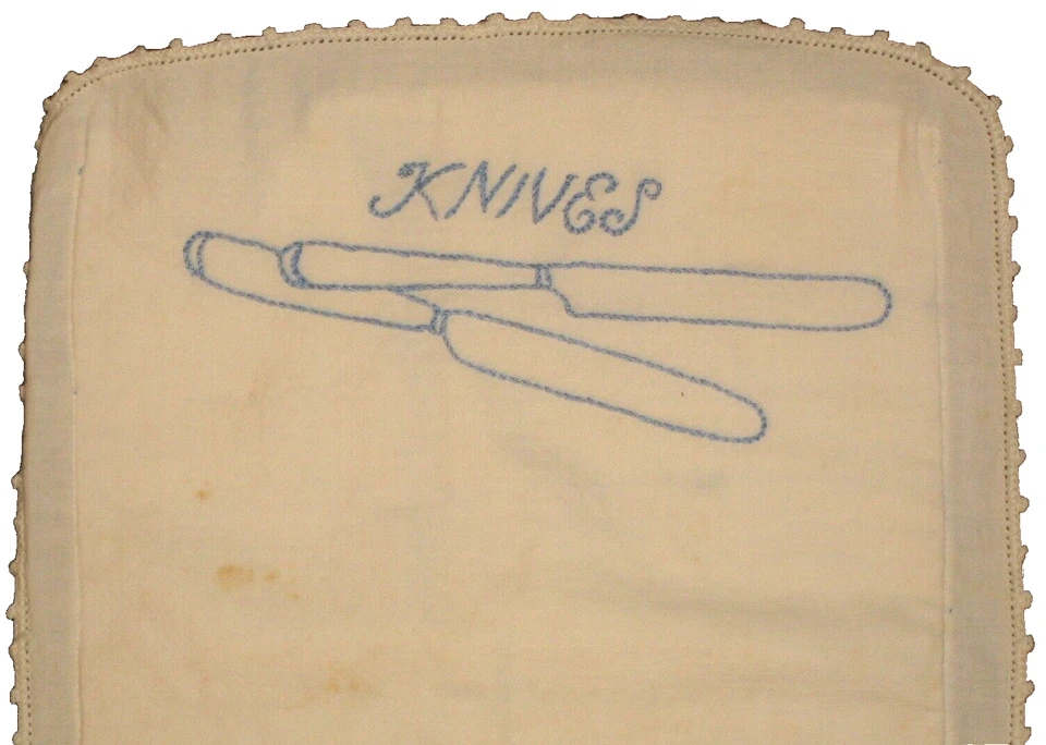 VtG Hand-Made Linen/Felt Embroidery Anti-Tarnish Bag Roll Silver Knives 12/Slot - Изображение 4 из 4