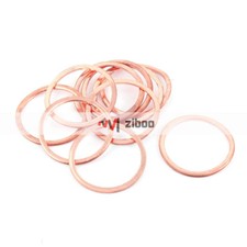 10 Pcs 36mm x 30mm x 2mm Flat Ring Copper Crush Washer Sealing Gasket Fastener #