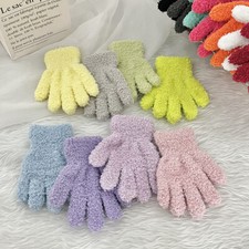 Winter Children's Gloves Finger Writing Cold-proof Warm Gloves Solid Color Knitt