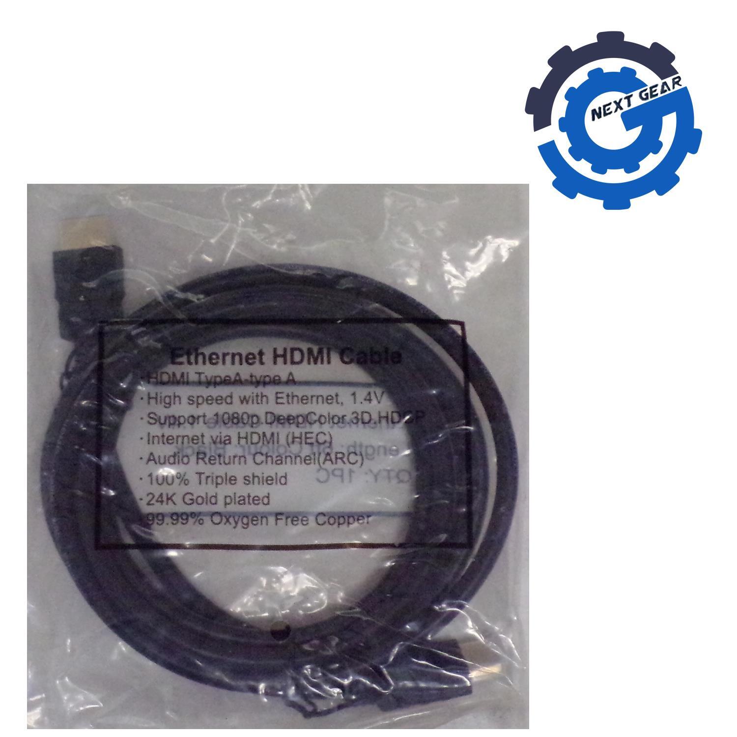 Pack of 10 6 Feet HDMI Ethernet Cable 1.4V Type A - Type A 24k Gold Plated