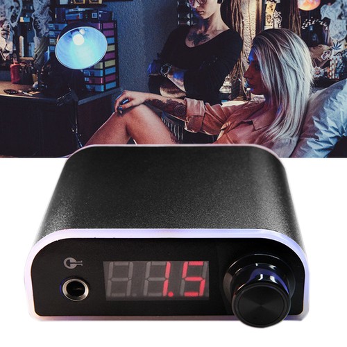 LCD Tattoo Machine Gun Power Supply for Foot Pedal Clip Cord Stable Power Black - Picture 3 of 16