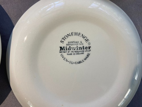 4 Midwinter Stonehenge White 6 1/4" Saucer For Flat Cup England Wedgewood Group - 第 2/2 張圖片