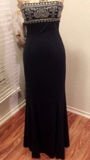 Strapless Embellished And Embroidered Evening Gown 4