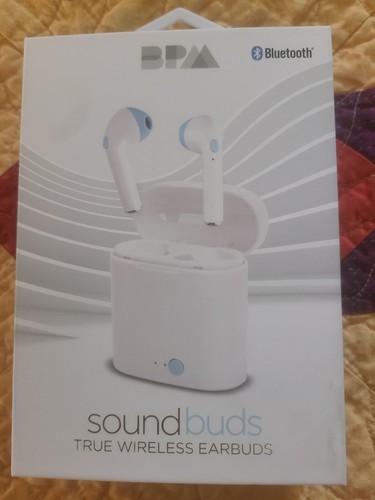 Sound Buds True Wireless Earbuds w Portable Charging Case Bluetooth 32 Feet Blue - Picture 2 of 6