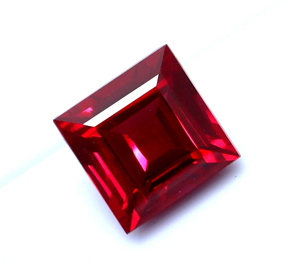 Natural Red Ruby Princess Cut 6.55 Ct Loose Certified Gemstone With Free Gift - Image 4 of 4