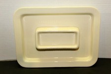 Vintage Ceramic Stoneware Cream Rectangle Cheese & Crackers Serving Tray 11