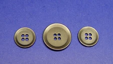 CALVIN KLEIN REPLACEMENT BUTTONS 3 dark silver metal buttons good used condition