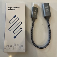 DisplayPort Cable, 4K UHD Cable Nylon Braided- NIB -gray