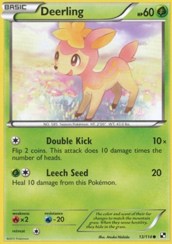 Pokemon - Deerling - 13/114 - Common - Black and White - NM