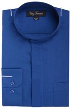 Viviz Torancci Men's Banded Collar Solid Dress Shirt AC201 18 Colors