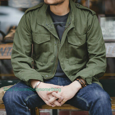 Jackets Men Army Green Jacket Military Windbreaker Solid Coat