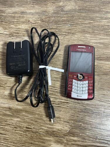 BlackBerry Pearl 8100 Red Cell Phone Used T-Mobile For Parts Or Repair - Afbeelding 1 van 4