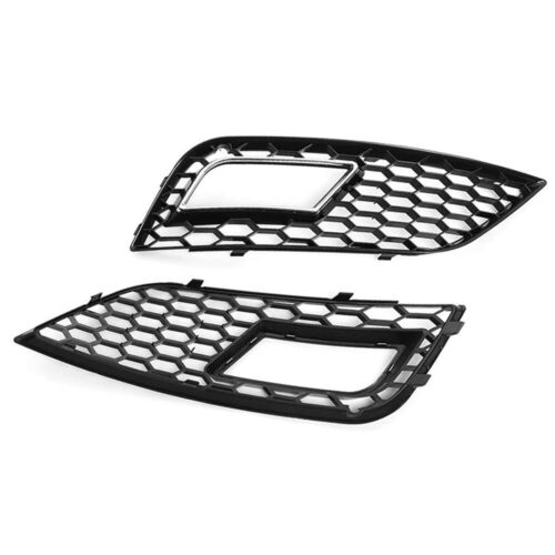 Paar Kühlergrill Blende Nebelscheinwerfer für Audi A4 B8.5 2013-2016 Schwarz - Picture 2 of 10