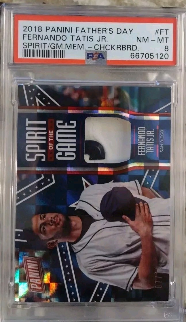 FERNANDO TATIS JR ROOKIE RC 2018 Panini Fathers Day SOG  /10 PSA 8 *POP 2* 👀🤯✅ view 3