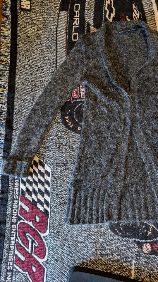 Suéter Cárdigan Plumero Jamie Scott Para Mujer Talla M Hecho en Capricho Emo Mohair Foto 3 de 4